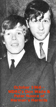 October 1966 - WDRC's Don Wade & Peter Noone of Herman's Hermits