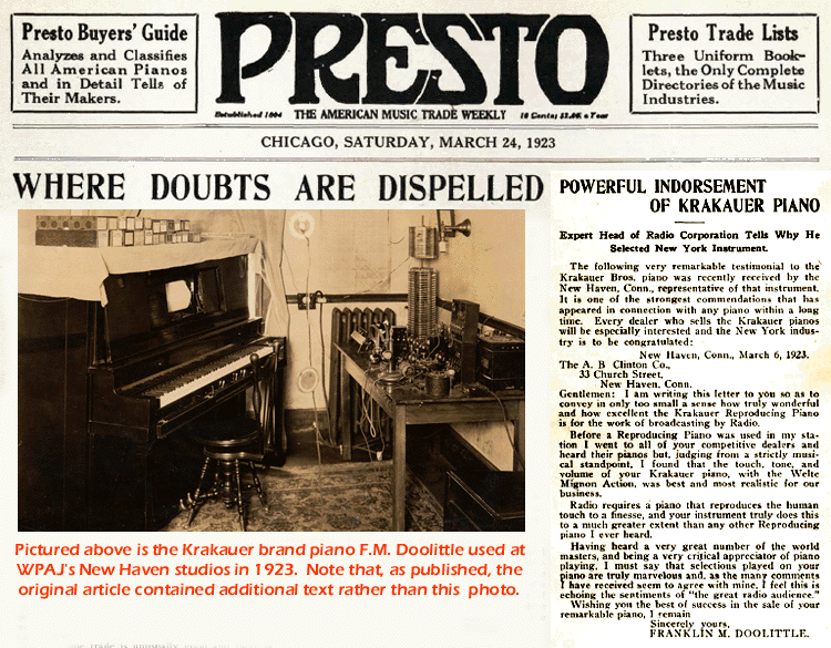 March 24, 1923 issue of Presto - The American Music Trade Weekly