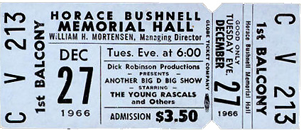 ticket to December 27, 1966 Big D Big Show - Young Rascals