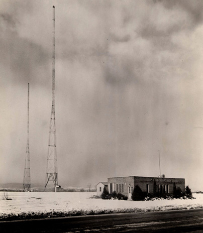 WDRC's Bloomfield transmitter site in winter