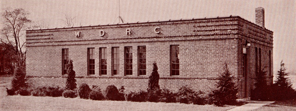 WDRC's transmitter building at 869 Blue Hills Avenue, Bloomfield, CT