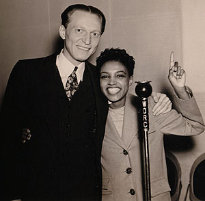 September 29, 1939 - WDRC Announcer Ray Barrett with Maxine Sullivan