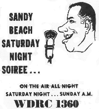 ad for Sandy Beach's all-night show