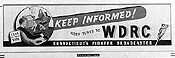 WDRC billboard - April, 1942