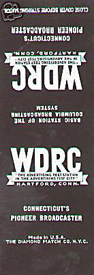WDRC matchbook cover