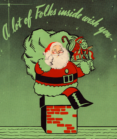 cover of WDRC's 1941 Christmas card