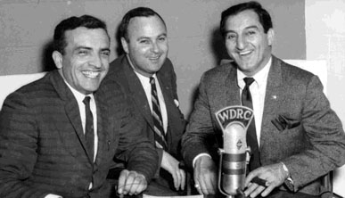 May 29, 1964 - WDRC news director Joe Barbarette, account representative Mike Dreschler and Danny Thomas