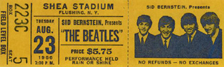 Beatles ticket - August 23, 1966, Shea Stadium
