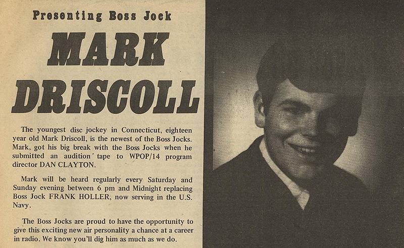 WPOP's Go Magazine article on Mark Driscoll - July 11, 1969