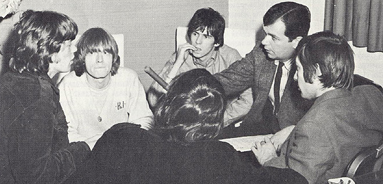 WDRC's Dick Robinson with the Rolling Stones in 1965