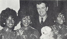 WDRC's Dick Robinson with the Supremes in 1969
